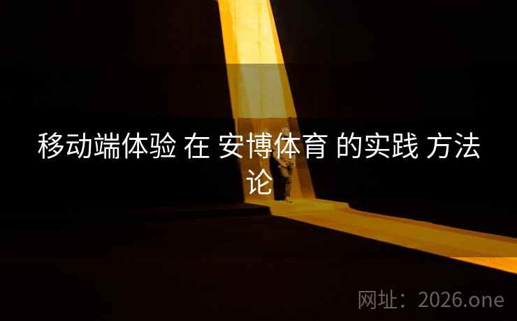 移动端体验 在 安博体育 的实践 方法论