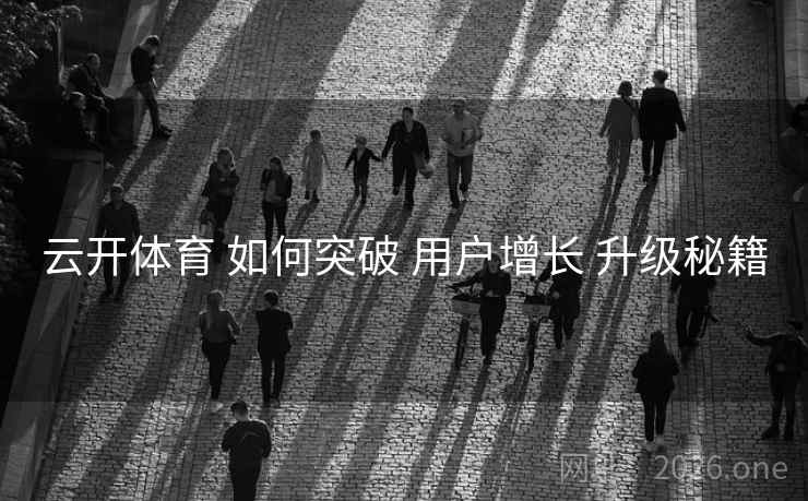 云开体育 如何突破 用户增长 升级秘籍