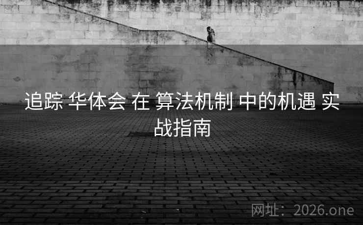 追踪 华体会 在 算法机制 中的机遇 实战指南