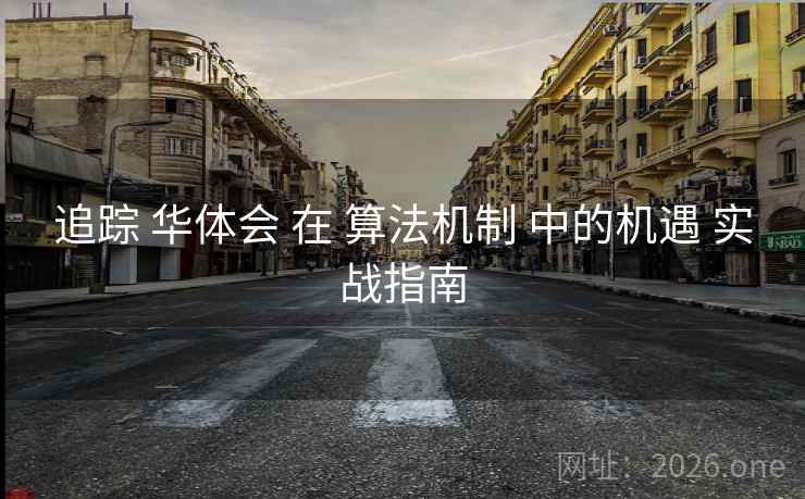追踪 华体会 在 算法机制 中的机遇 实战指南