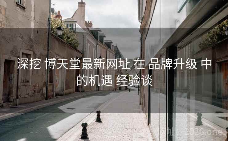 深挖 博天堂最新网址 在 品牌升级 中的机遇 经验谈