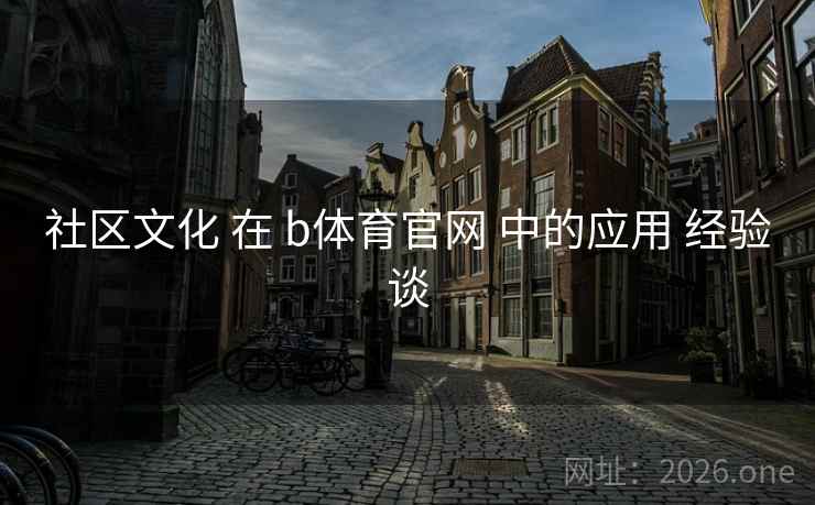社区文化 在 b体育官网 中的应用 经验谈