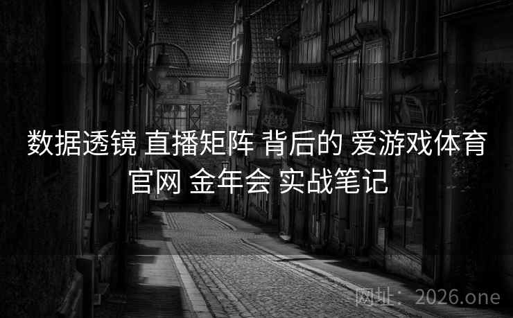 数据透镜 直播矩阵 背后的 爱游戏体育官网 金年会 实战笔记